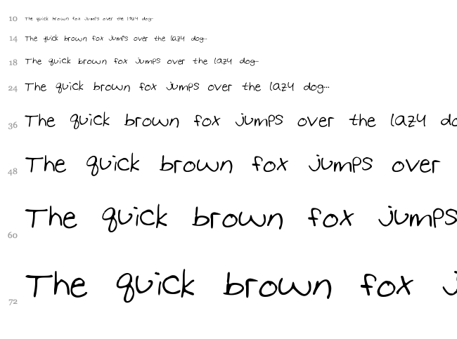 Letters From Home font waterfall